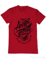 Tricou ADLER barbat Accept Yourself Rosu