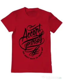 Tricou ADLER barbat Accept Yourself Rosu