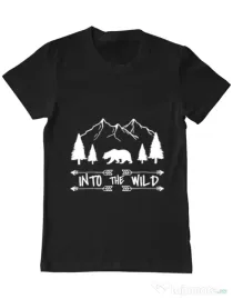 Tricou ADLER barbat Into the wild Negru