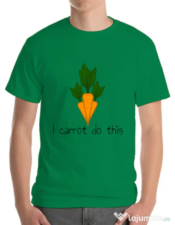 Tricou ADLER barbat I carrot do this Verde mediu