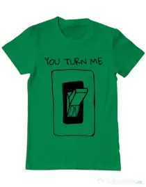 Tricou ADLER barbat You turn me on Verde mediu