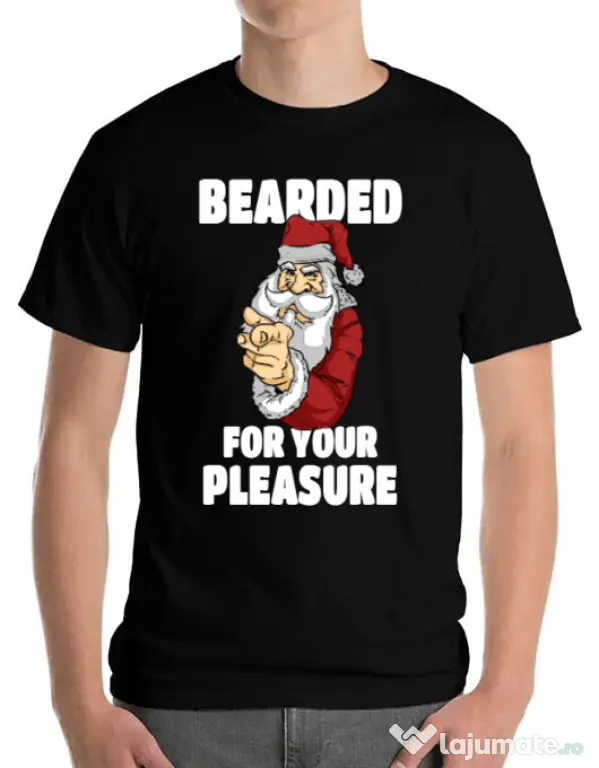 Tricou ADLER barbat Bearded for your pleasure Negru