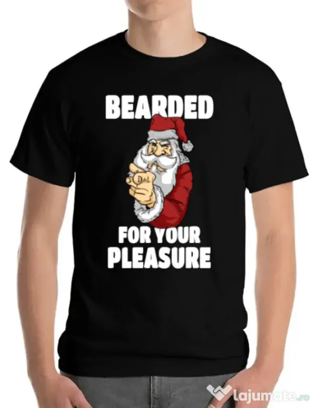 Tricou ADLER barbat Bearded for your pleasure Negru