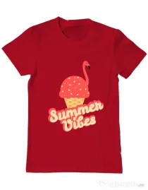 Tricou ADLER barbat Summer Vibes Rosu