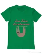 Tricou ADLER barbat Live slow, die whenever Verde mediu