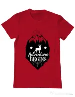 Tricou ADLER barbat Adventure Begins Rosu
