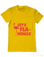 Tricou ADLER barbat Let’s flamingle Galben