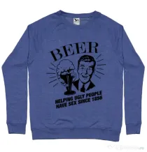 Bluza ADLER barbat Helping beer Albastru melanj