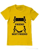 Tricou ADLER barbat Best friend Galben
