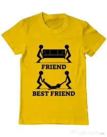 Tricou ADLER barbat Best friend Galben
