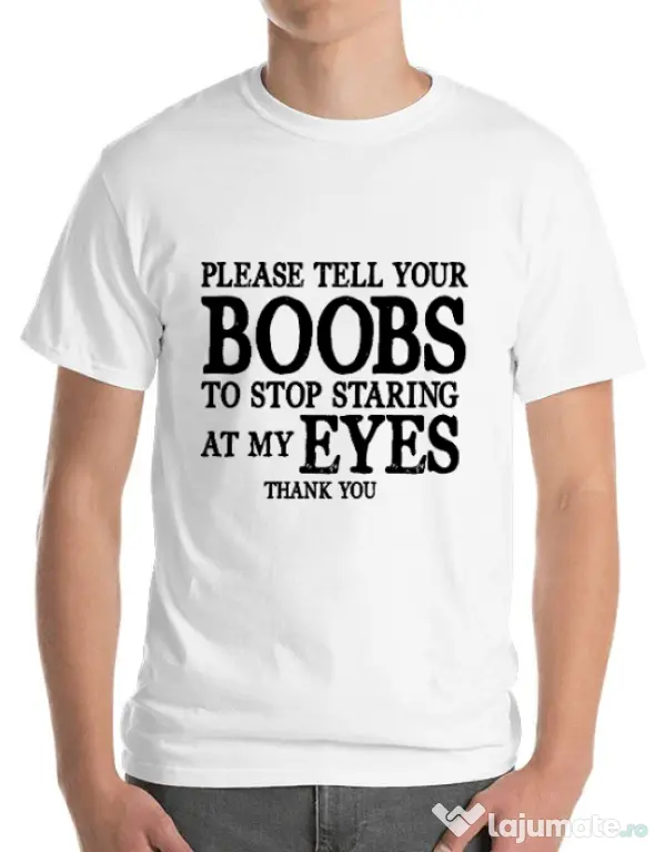Tricou ADLER barbat Boobs Alb