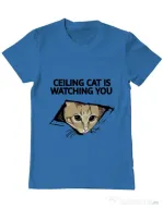 Tricou ADLER barbat Ceiling cat Albastru azuriu