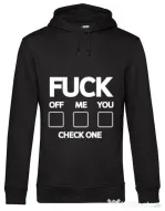 Hoodie barbat cu gluga Check one Negru