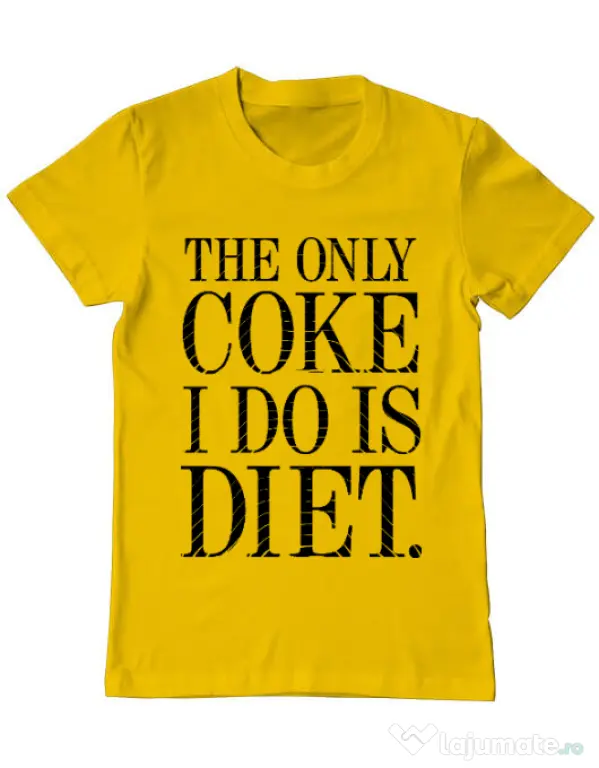 Tricou ADLER barbat Diet coke Galben