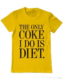 Tricou ADLER barbat Diet coke Galben