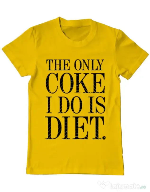 Tricou ADLER barbat Diet coke Galben
