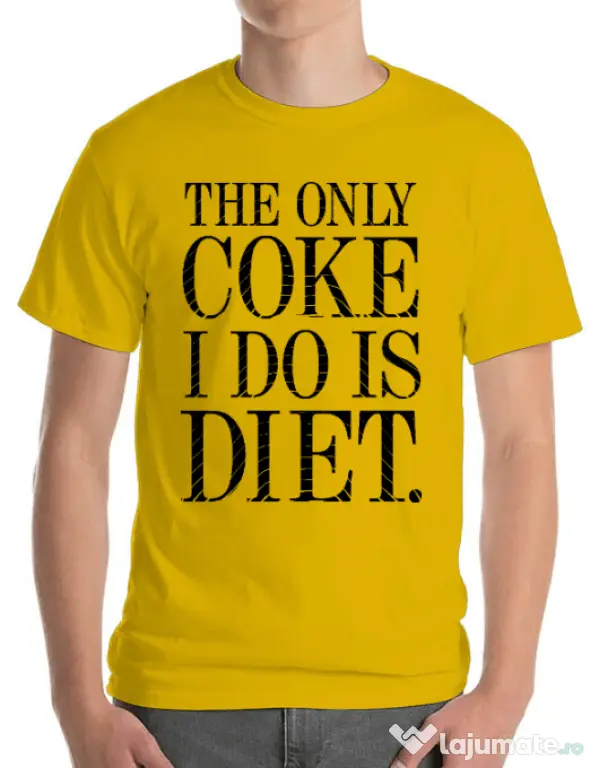 Tricou ADLER barbat Diet coke Galben