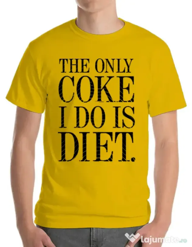 Tricou ADLER barbat Diet coke Galben
