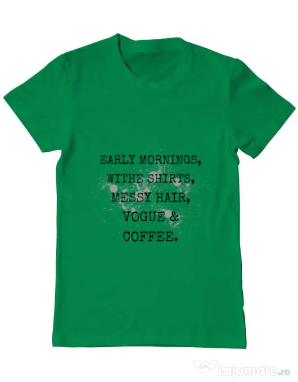 Tricou ADLER barbat Early mornings Verde mediu