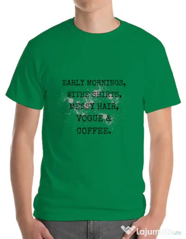 Tricou ADLER barbat Early mornings Verde mediu