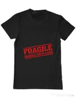 Tricou ADLER barbat Fragile Negru