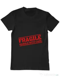Tricou ADLER barbat Fragile Negru