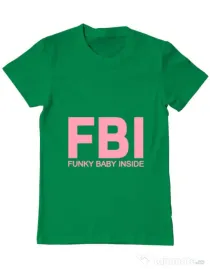 Tricou ADLER barbat Funky baby inside Verde mediu
