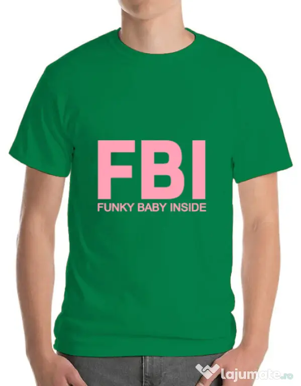 Tricou ADLER barbat Funky baby inside Verde mediu