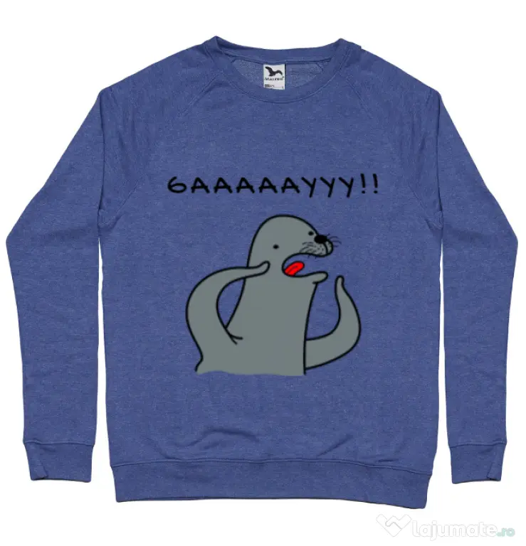 Bluza ADLER barbat Funny seal Albastru melanj