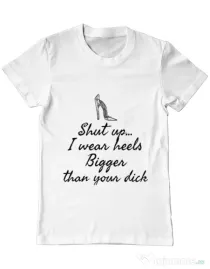 Tricou ADLER barbat High heels Alb