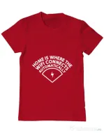 Tricou ADLER barbat Home wifi Rosu