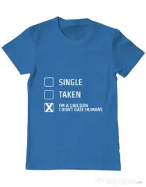 Tricou ADLER barbat I'm a unicorn Albastru azuriu