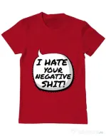 Tricou ADLER barbat I hate your negative shit Rosu