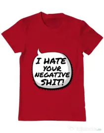 Tricou ADLER barbat I hate your negative shit Rosu