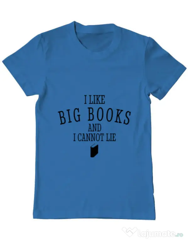 Tricou ADLER barbat I like big books Albastru azuriu