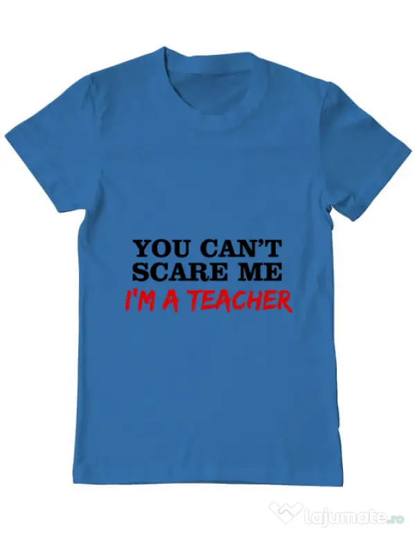 Tricou ADLER barbat I'm a teacher Albastru azuriu