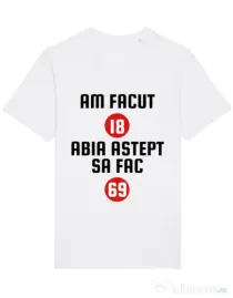 Tricou STANLEY STELLA barbat Am facut 18 ani Alb