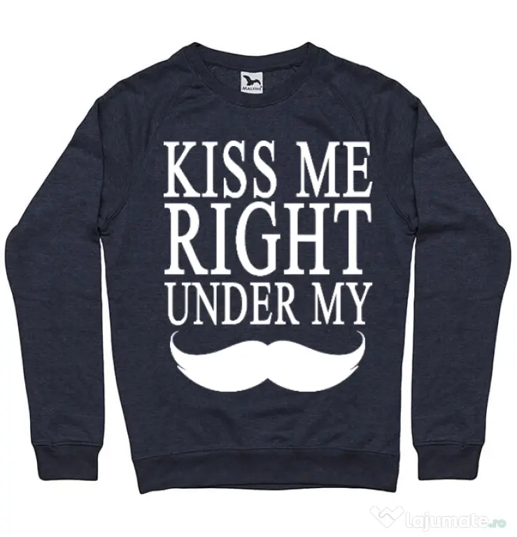 Bluza ADLER barbat Kiss me right under Denim inchis