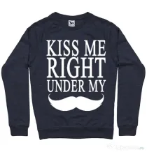 Bluza ADLER barbat Kiss me right under Denim inchis