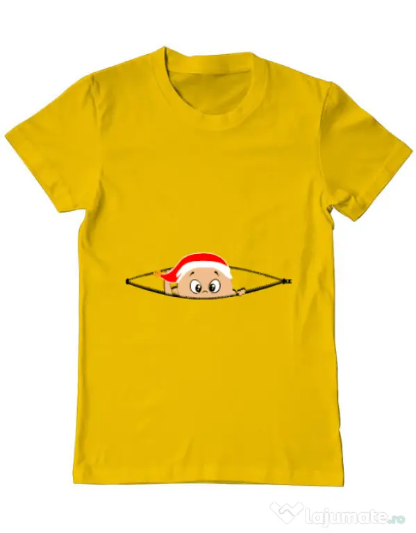 Tricou ADLER barbat Peek a boo winter Galben