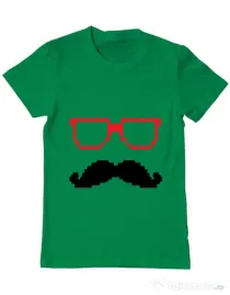 Tricou ADLER barbat Pixel mask Verde mediu