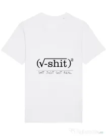 Tricou STANLEY STELLA barbat Shit just got real Alb