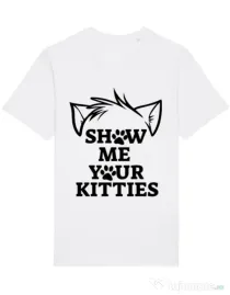 Tricou STANLEY STELLA barbat Show me your kitties Alb