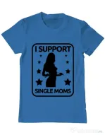 Tricou ADLER barbat I support single moms Albastru azuriu