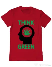 Tricou ADLER barbat Think green Rosu