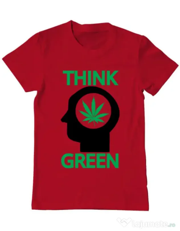 Tricou ADLER barbat Think green Rosu