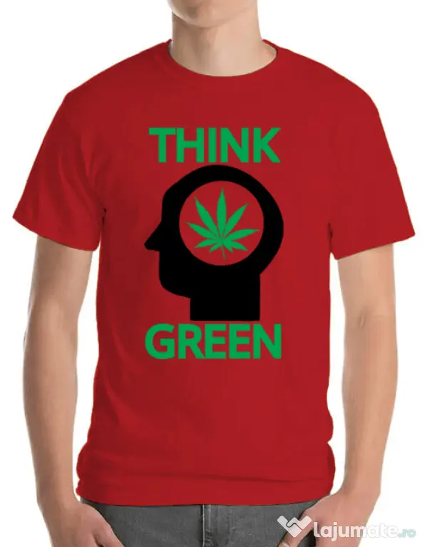 Tricou ADLER barbat Think green Rosu
