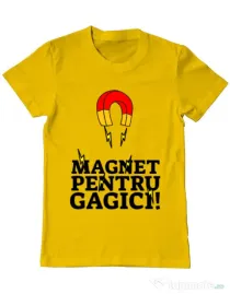 Tricou ADLER barbat Magnet pentru gagici Galben