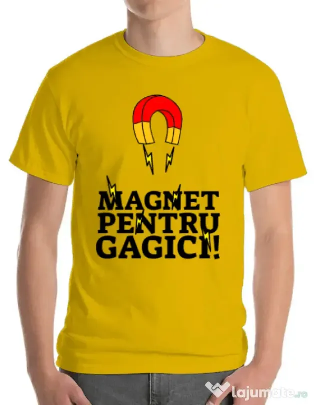 Tricou ADLER barbat Magnet pentru gagici Galben