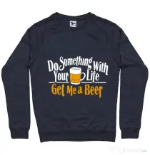Bluza ADLER barbat Get me a beer Denim inchis